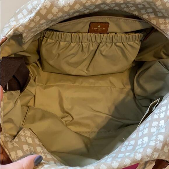 Kate Spade Stucco Stevie Canvas Baby Diaper Bag - Picture 8 of 16